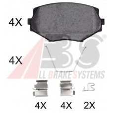 36889 OE ABS Комплект тормозных колодок, дисковый тормоз