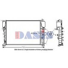 120036N AKS DASIS Радиатор, охлаждение двигателя