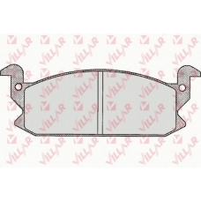 626.0257 VILLAR Комплект тормозных колодок, дисковый тормоз