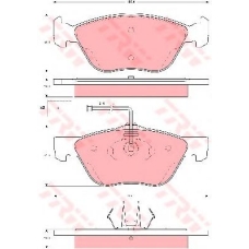 GDB1602 TRW Комплект тормозных колодок, дисковый тормоз