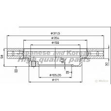 T602-43 ASHUKI Тормозной диск