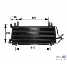 8FC 351 035-341 HELLA Конденсатор, кондиционер