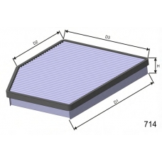 HB124 MISFAT Фильтр, воздух во внутренном пространстве