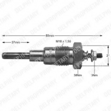 HDS225 DELPHI Свеча накаливания