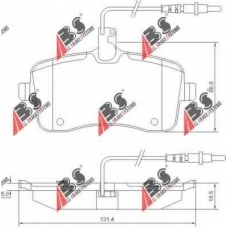 37430 OE ABS Комплект тормозных колодок, дисковый тормоз