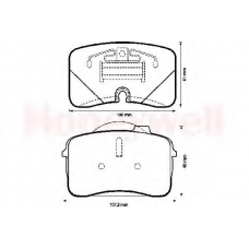 571562B BENDIX Комплект тормозных колодок, дисковый тормоз