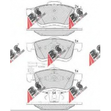 37714 ABS Комплект тормозных колодок, дисковый тормоз