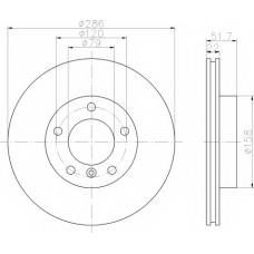 8DD 355 102-571 HELLA Тормозной диск