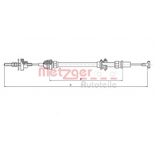 19.208E METZGER Трос, управление сцеплением