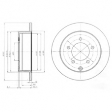 BG4198 DELPHI Тормозной диск