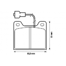 571253B BENDIX Комплект тормозных колодок, дисковый тормоз