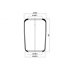 084.022-20A PE Automotive Кожух пневматической рессоры