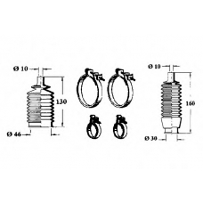 0900955 OCAP Комплект пылника, рулевое управление