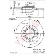 628.1323 VILLAR Тормозной диск