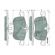 GDB1374 TRW Комплект тормозных колодок, дисковый тормоз