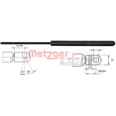 2110368 METZGER Газовая пружина, крышка багажник