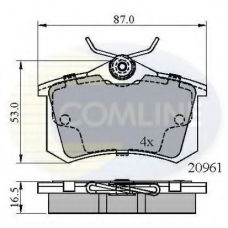 CBP01716 COMLINE Комплект тормозных колодок, дисковый тормоз