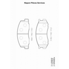 T360A50 NPS Комплект тормозных колодок, дисковый тормоз