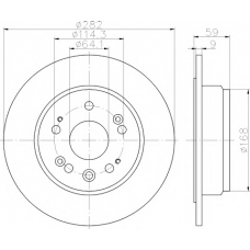 MDC2046 MINTEX Тормозной диск