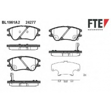 BL1961A2 FTE Комплект тормозных колодок, дисковый тормоз