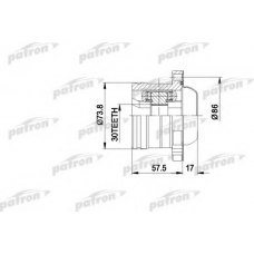 PCV5002 PATRON Шарнирный комплект, приводной вал