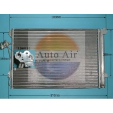 16-1418A AUTO AIR GLOUCESTER Конденсатор, кондиционер