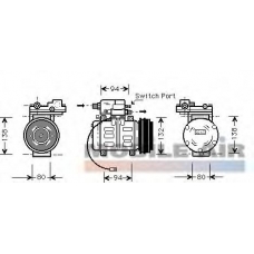 0300K181 VAN WEZEL Компрессор, кондиционер