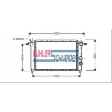 0901301 KUHLER SCHNEIDER Радиатор, охлаждение двигател