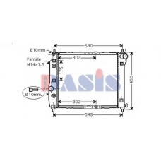 510069N AKS DASIS Радиатор, охлаждение двигателя