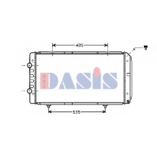 060054N AKS DASIS Радиатор, охлаждение двигателя