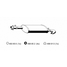 515108 ERNST Средний глушитель выхлопных газов