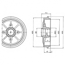 BF484 DELPHI Тормозной барабан