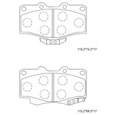 KD2203D ASIMCO Комплект тормозных колодок, дисковый тормоз