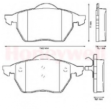 571935B BENDIX Комплект тормозных колодок, дисковый тормоз