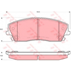 GDB4140 TRW Комплект тормозных колодок, дисковый тормоз