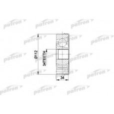 PCV5034 PATRON Шарнирный комплект, приводной вал