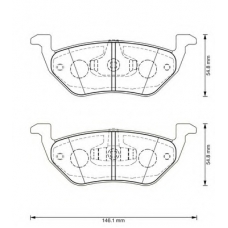 573365B BENDIX Комплект тормозных колодок, дисковый тормоз