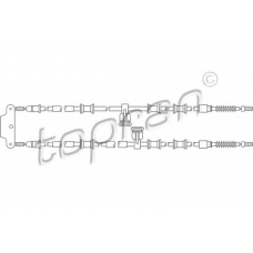 207 381 TOPRAN Трос, стояночная тормозная система