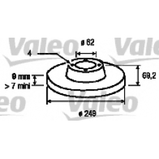 197002 VALEO Тормозной диск