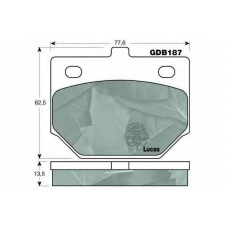 GDB187 TRW Комплект тормозных колодок, дисковый тормоз