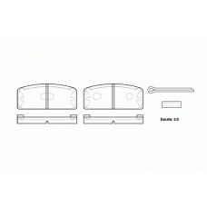 2020.00 ROADHOUSE Комплект тормозных колодок, дисковый тормоз