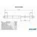 BGS10590 BUGIAD Газовая пружина, крышка багажник
