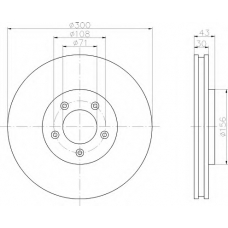 8DD 355 106-811 HELLA Тормозной диск