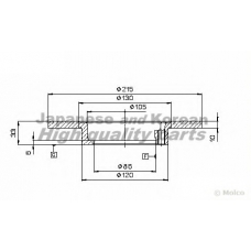K016-01 ASHUKI Тормозной диск