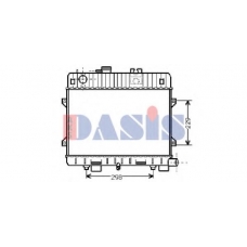 050340N AKS DASIS Радиатор, охлаждение двигателя