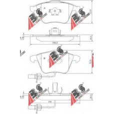 37428 OE ABS Комплект тормозных колодок, дисковый тормоз