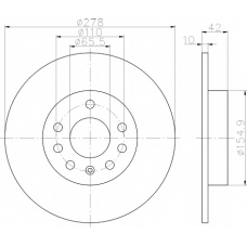 8DD 355 114-621 HELLA PAGID Тормозной диск