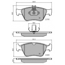 NP2103 NATIONAL Комплект тормозных колодок, дисковый тормоз