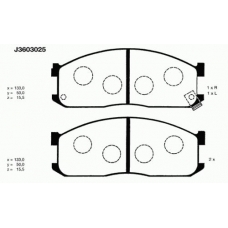 J3603025 NIPPARTS Комплект тормозных колодок, дисковый тормоз