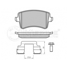 025 246 0617/K2 MEYLE Комплект тормозных колодок, дисковый тормоз